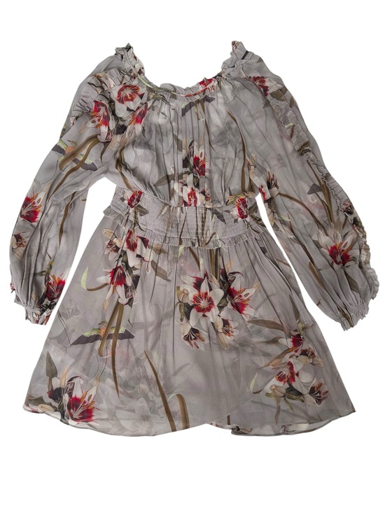 All Saints Dresses & Skirts - AllSaints Cream Dress with Red Floral Accents
